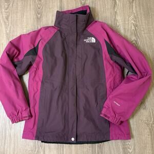 The North Face Women’s 3-in-1 HyVent Jacket Plum Magenta Waterproof Sz M No Hood